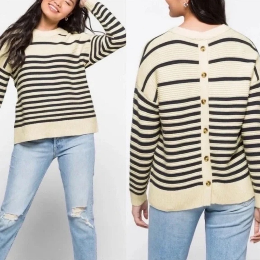 Madewell Greensboro Button Back sweater